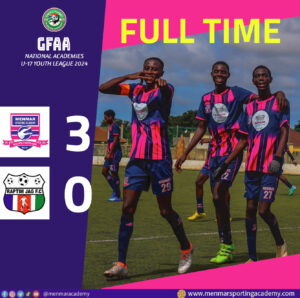 GFAA: MENMAR ENDS SESSION WITH A 3 NIL WIN OVER RAPTIM FA WATCH HIGHLIGHTS